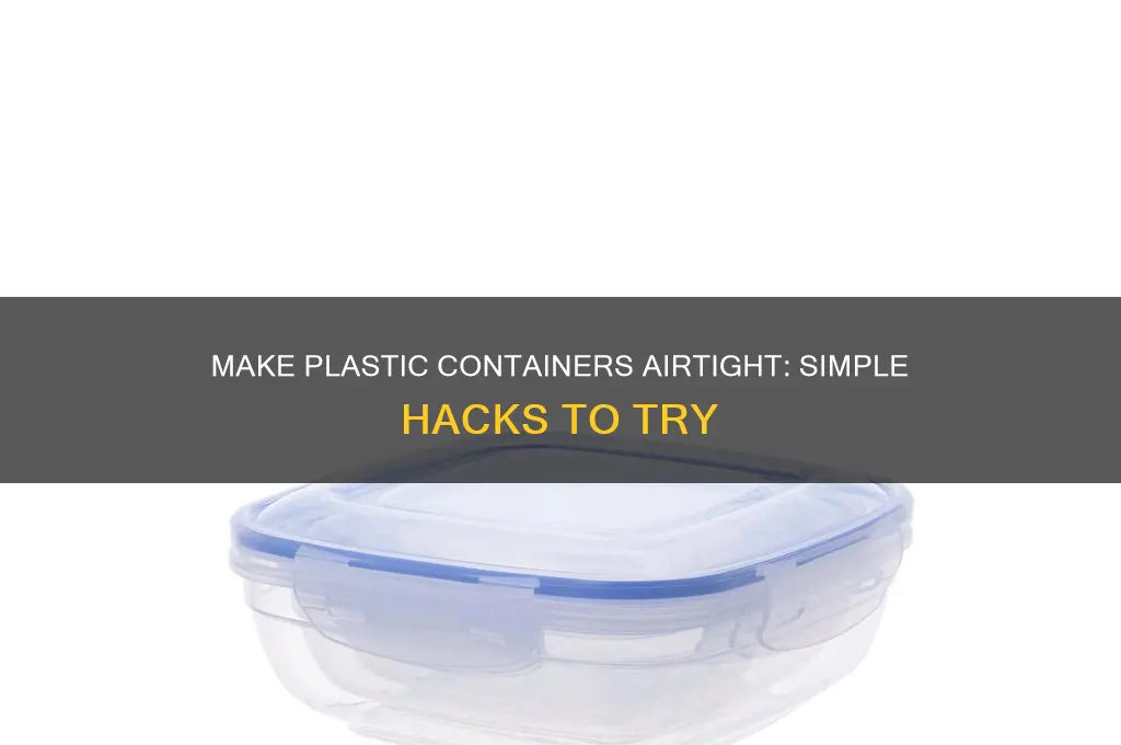 how to make a plastic container airtight