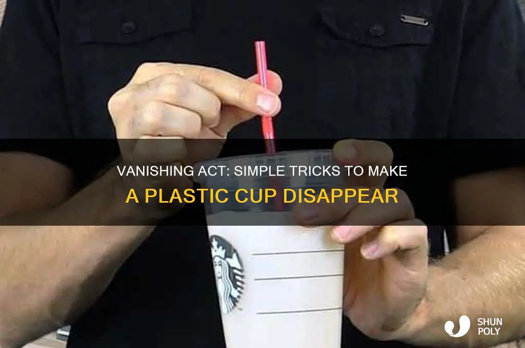 how to make a plastic cup dissaper