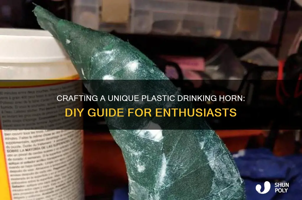 how to make a plastic drinking horn