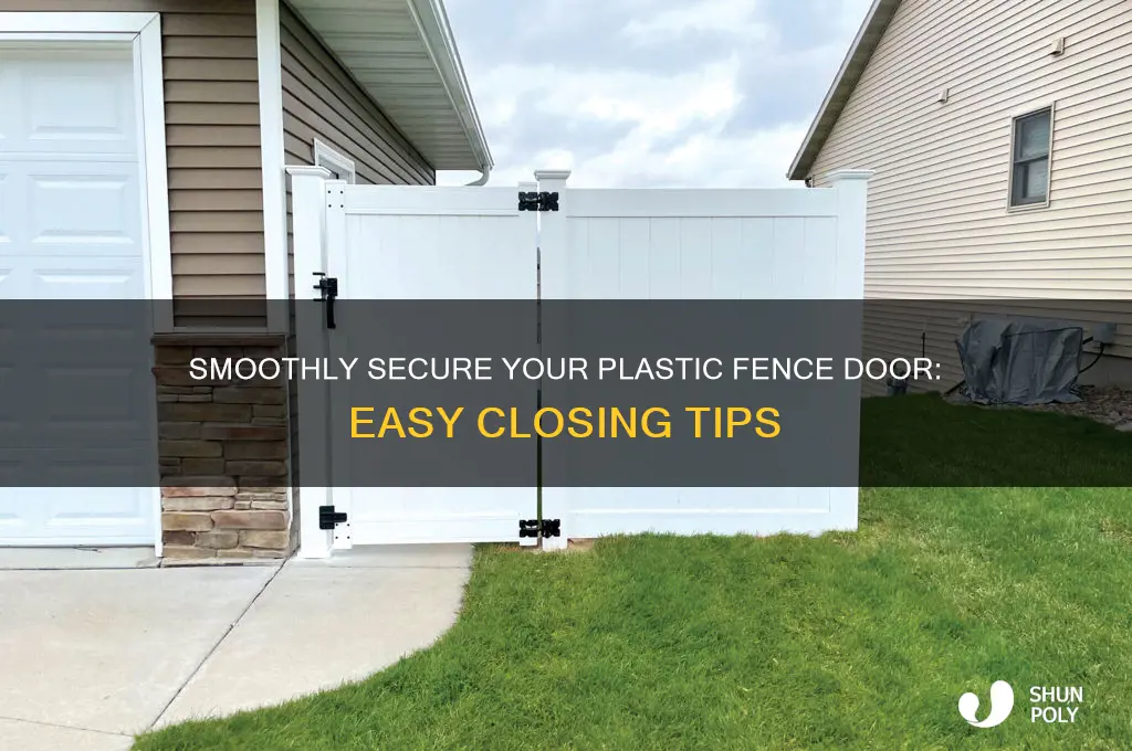 how to make a plastic fence door close easily