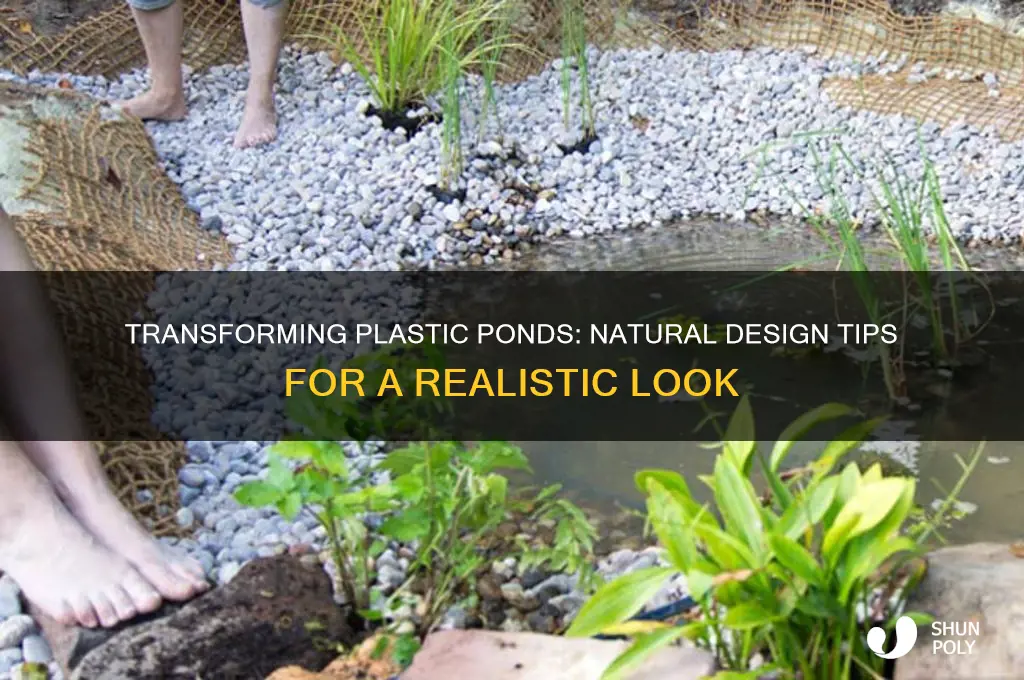 how to make a plastic fish pond look natural