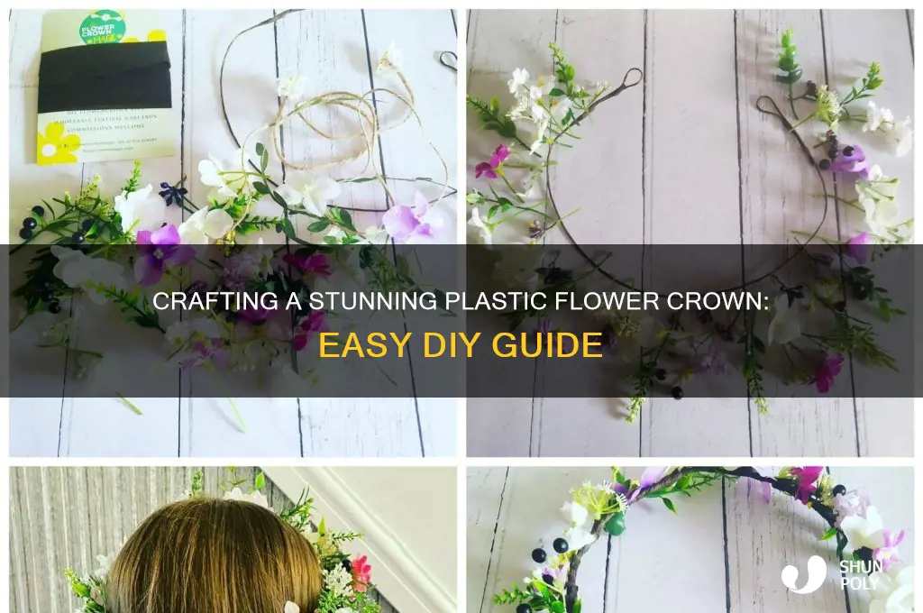 how to make a plastic flower crown