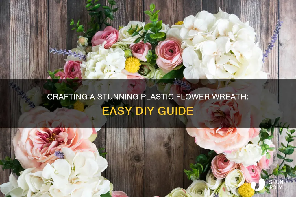 how to make a plastic flower wreath