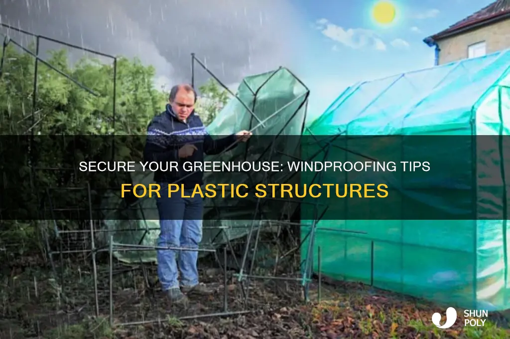 how to make a plastic greenhouse windproof