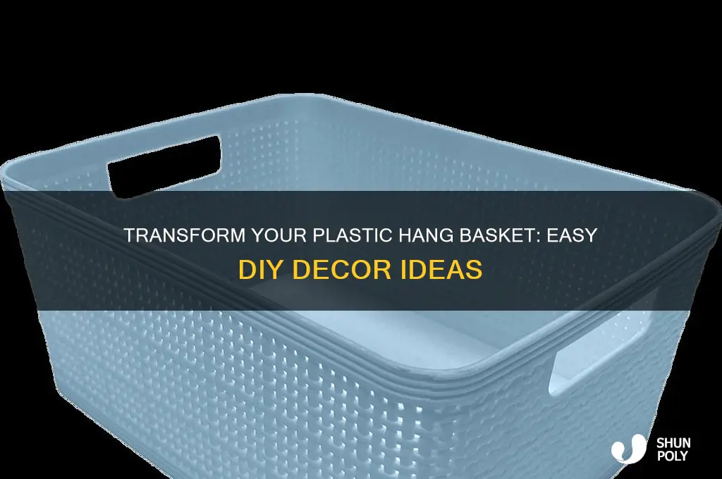 how to make a plastic hang basket pretty