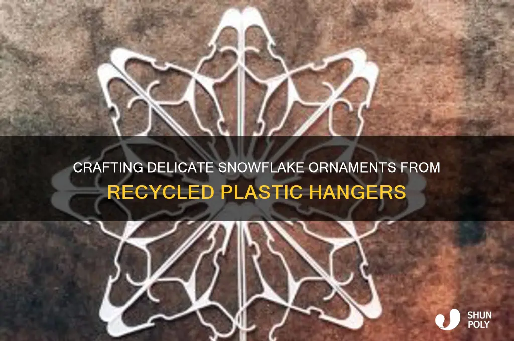 how to make a plastic hanger snowflake