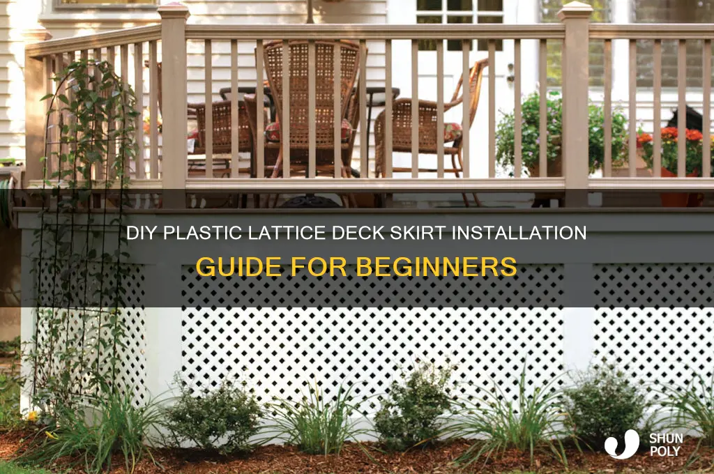 how to make a plastic lattice dec k skirt