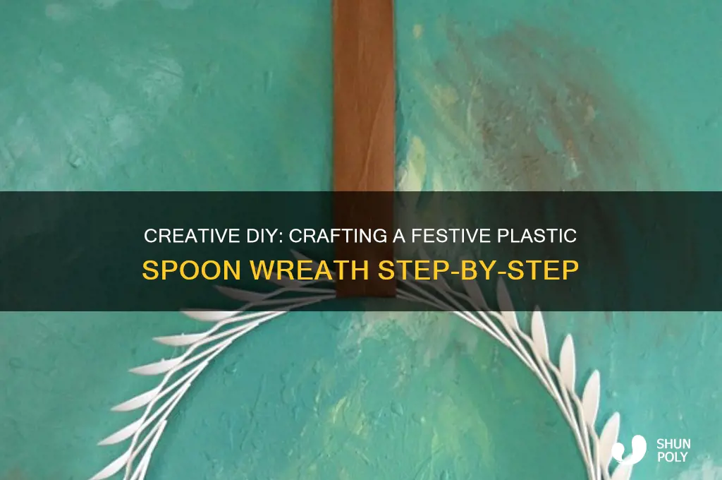 how to make a plastic spoon wreath