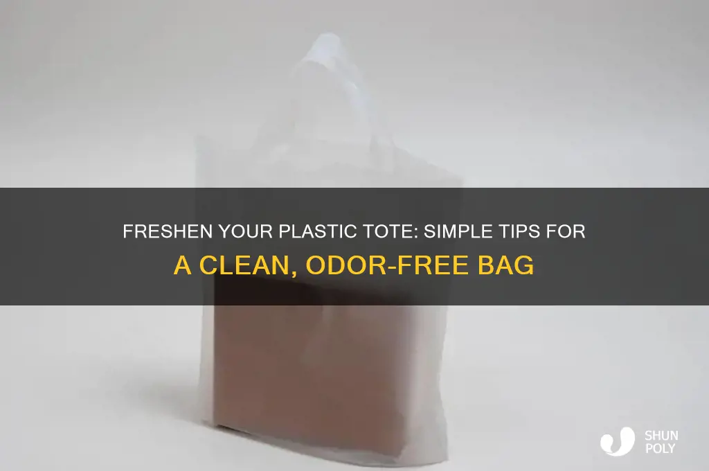 how to make a plastic totebag smell clean