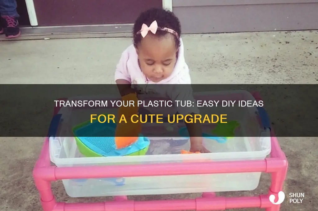 how to make a plastic tub cute
