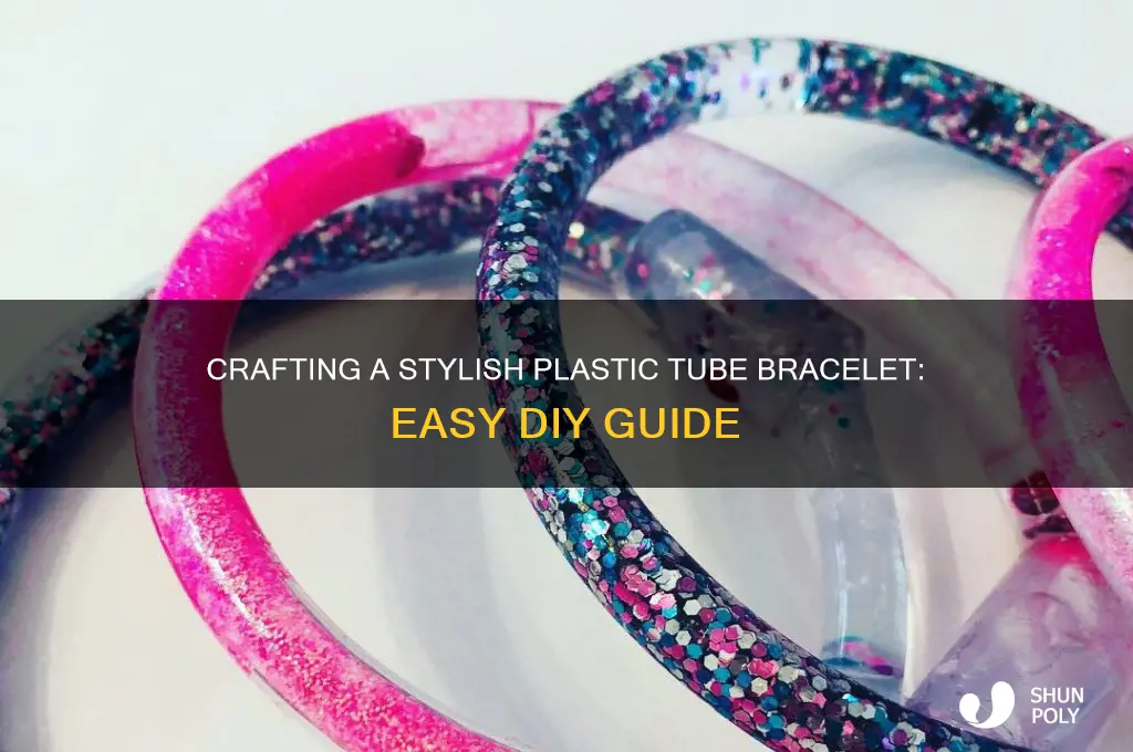 how to make a plastic tube bracelet