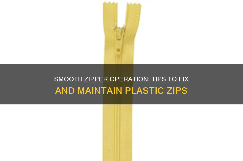 how to make a plastic zip run smoothly
