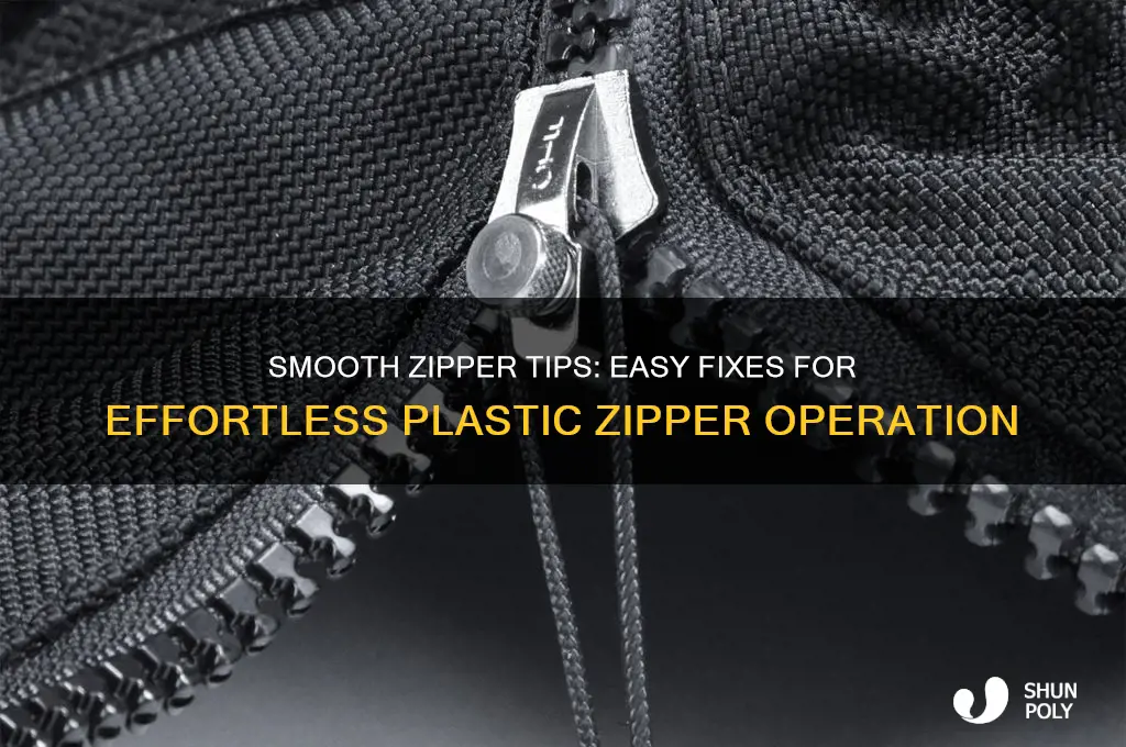 how to make a plastic zipper work smoother