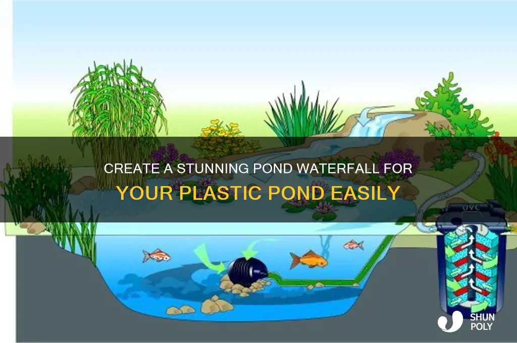 how to make a pond waterfall for a plastic pond