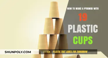 Creative Pyramid Building: Crafting a Structure with 19 Plastic Cups