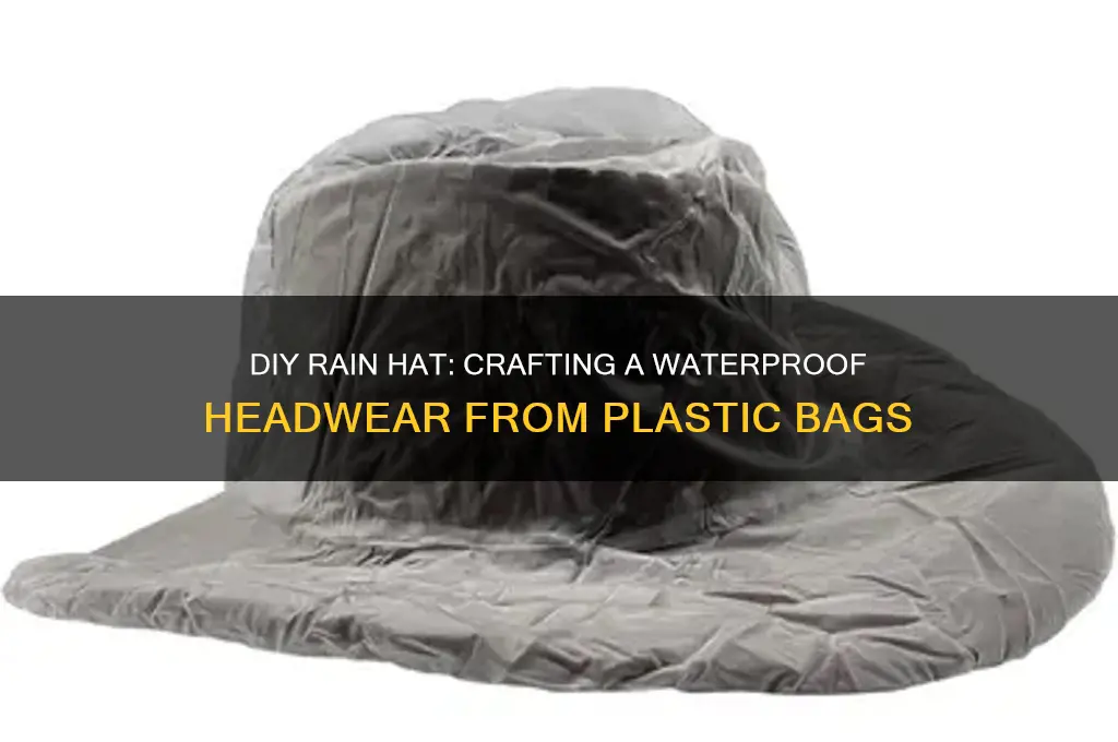 how to make a rain hat from a plastic bag
