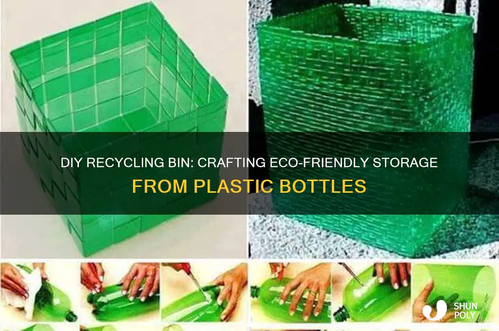 how to make a recylcing bin out of plastic bottles