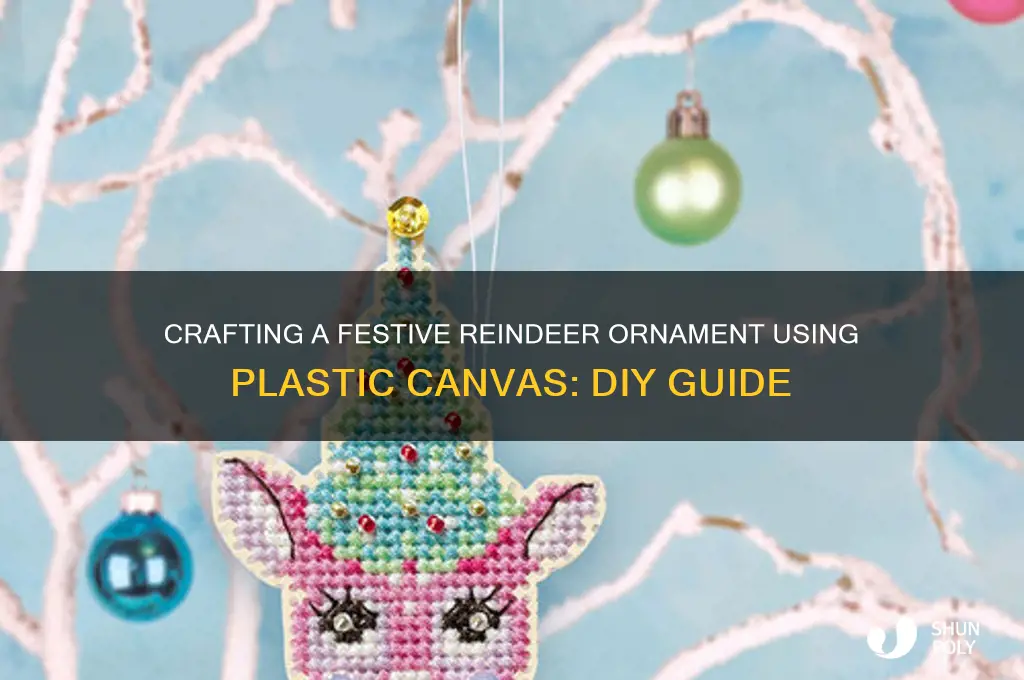 how to make a reindeer ornament with plastic canvas