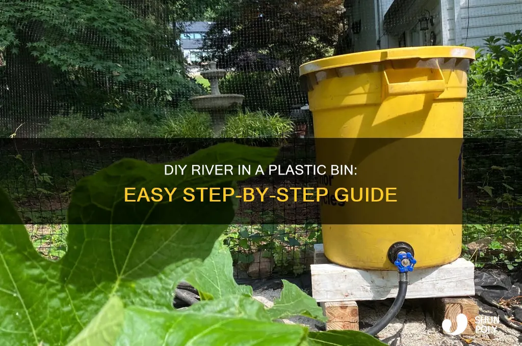 how to make a river in a plastic bin