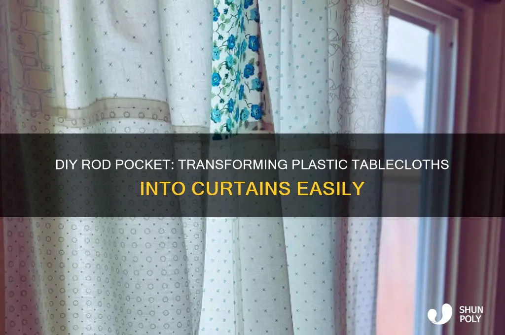 how to make a rod pocket on a plastic tablecloth