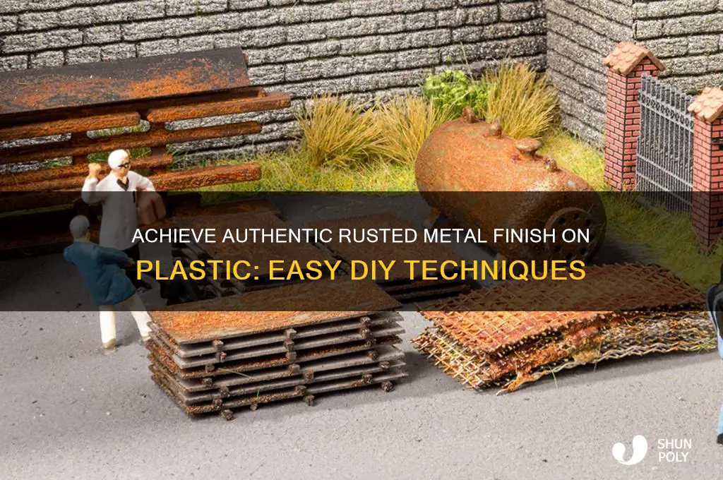 how to make a rusted metal look on plastic