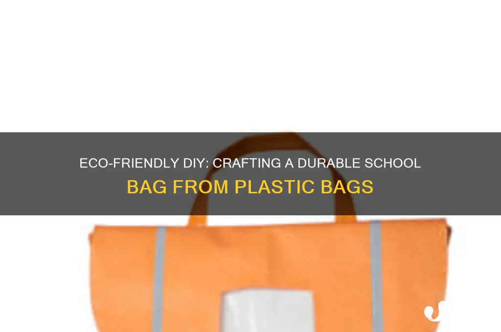 how to make a school bag out of plastic bags