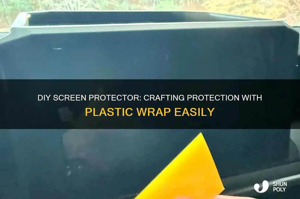 how to make a screen protector out of plastic wrap