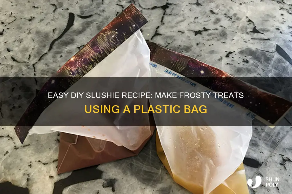 how to make a slushie with a plastic bag