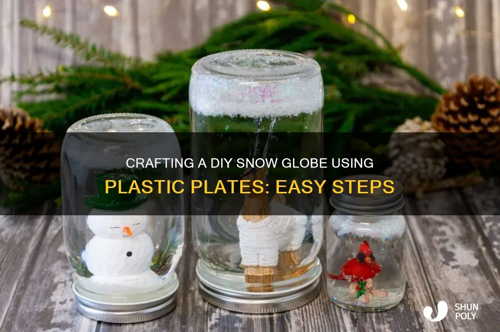 how to make a snow globe with plastic plates