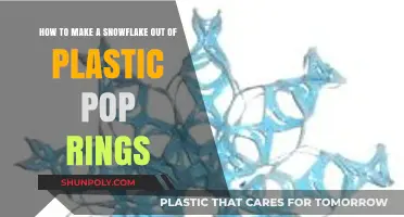 Crafting Delicate Snowflake Decorations Using Recycled Plastic Pop Rings