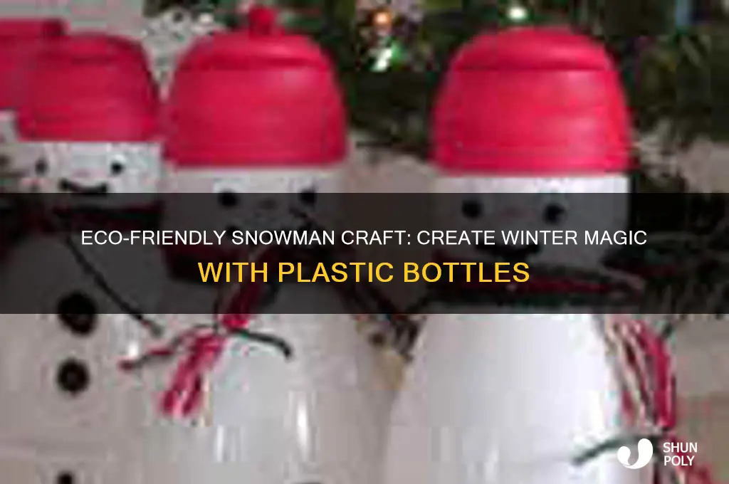 how to make a snowman out of plastic bottles