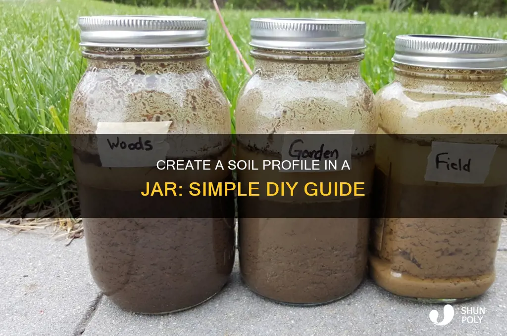 how to make a soil profile in a plastic jar