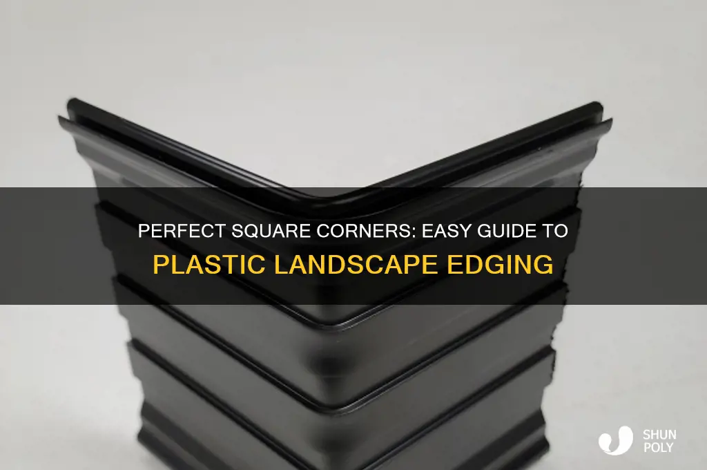 how to make a square corner with plastic landscape edging