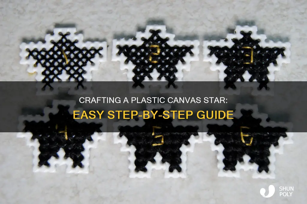 how to make a star on plastic canvas