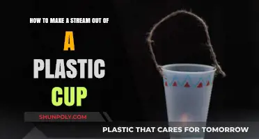 DIY Stream Creation: Transforming a Plastic Cup into a Flowing Water Feature
