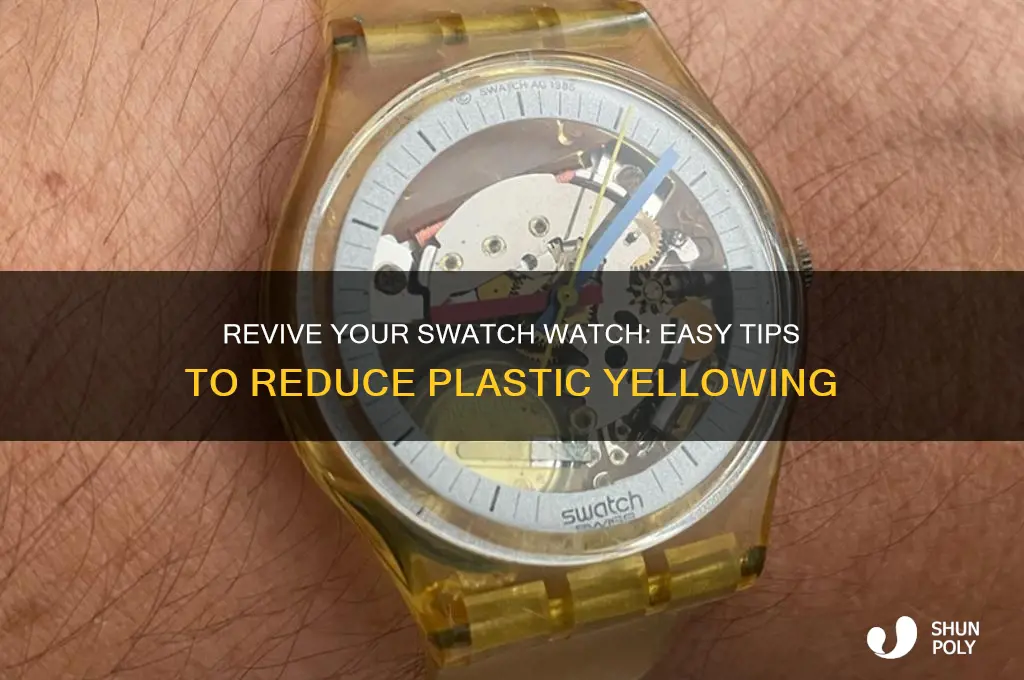 how to make a swatch watch plastic less yellow