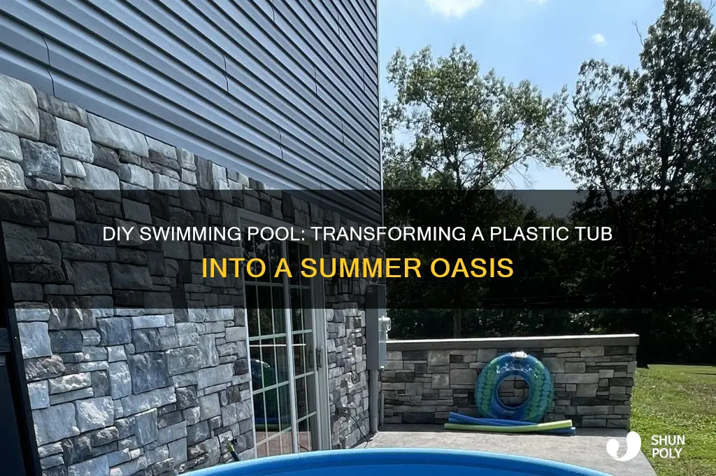 how to make a swimming pool out of plastic tub