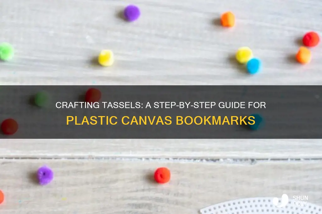 how to make a tassel on the plastic canvas bookmark