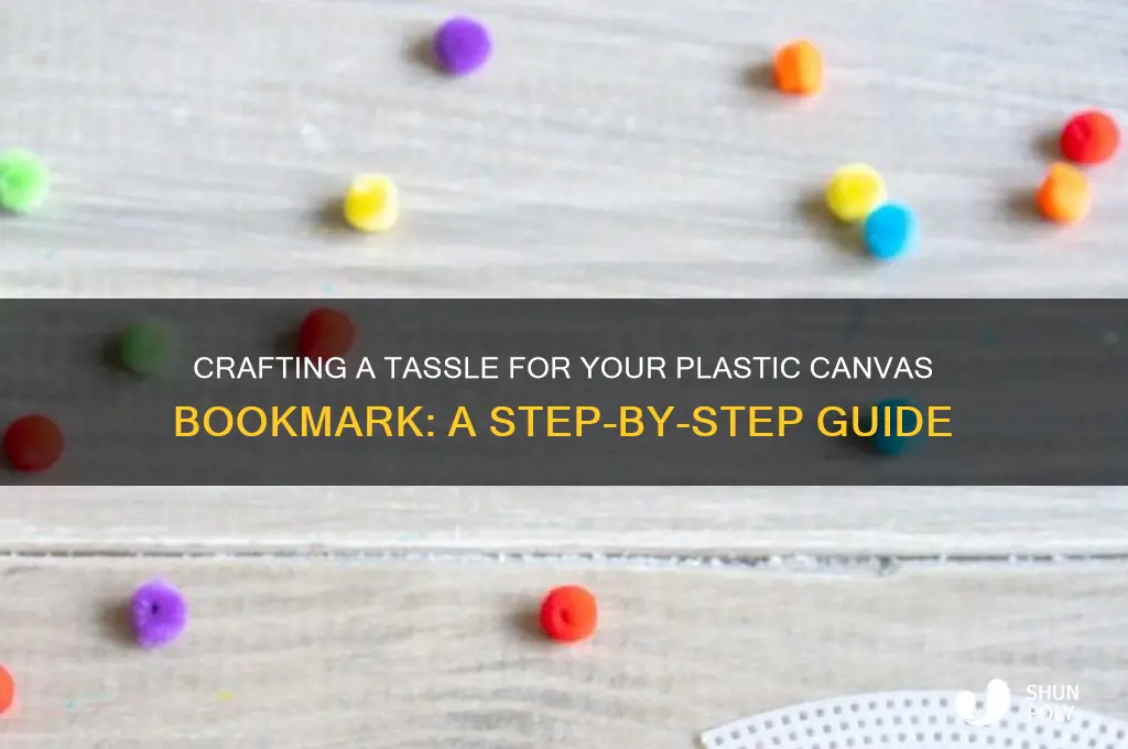 how to make a tassle on the plastic canvas bookmark