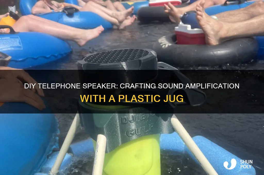 how to make a telephone speaker with a plastic jug