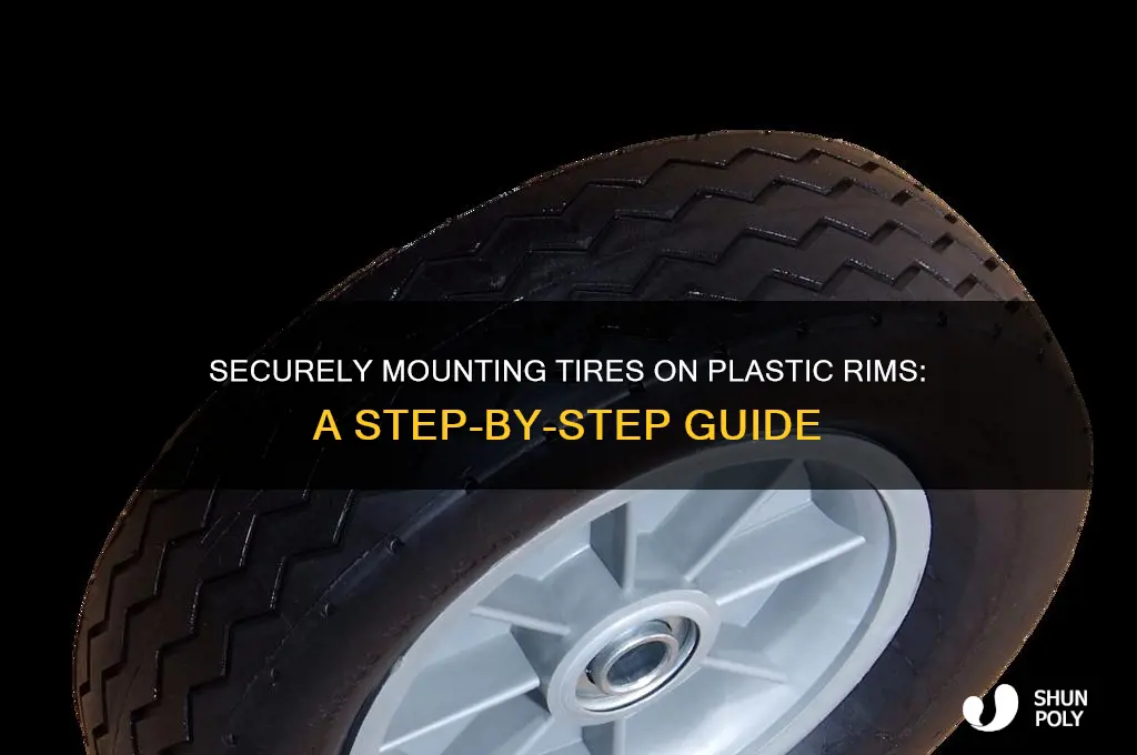 how to make a tire stay on plastic rim