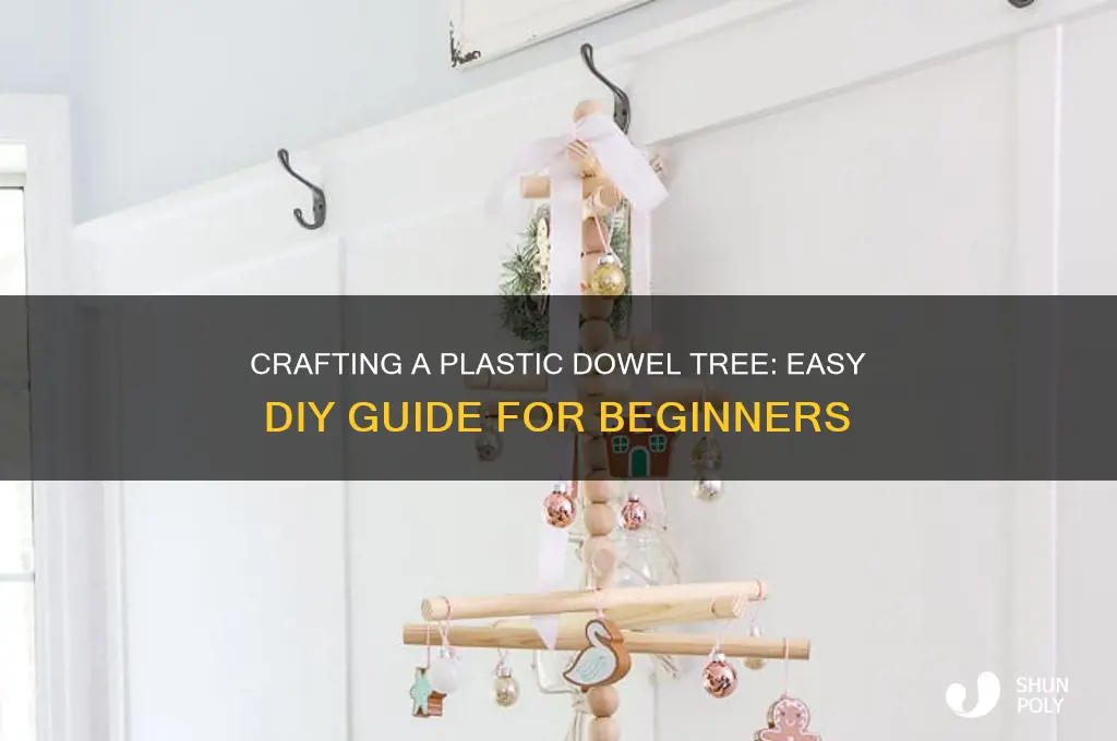 how to make a tree from plastic dowel