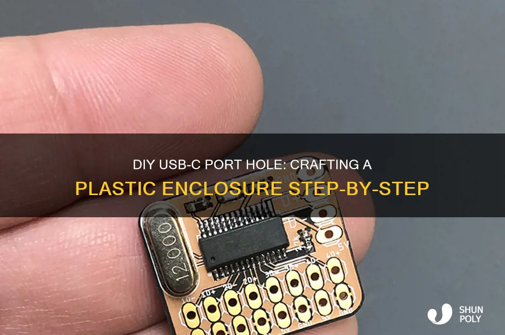 how to make a usbc port hole in a plastic