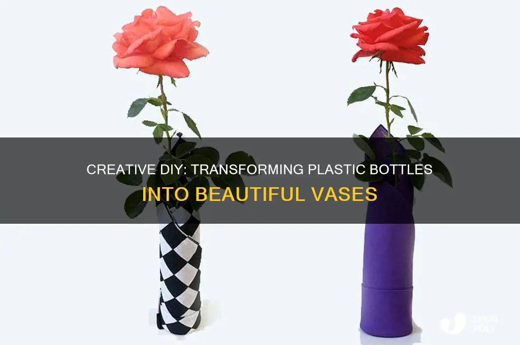 how to make a vase out of plastic bott