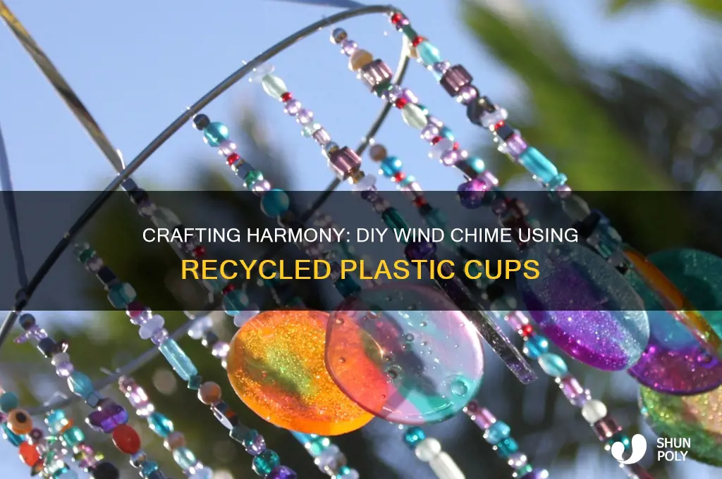 how to make a wind chime with plastic cups