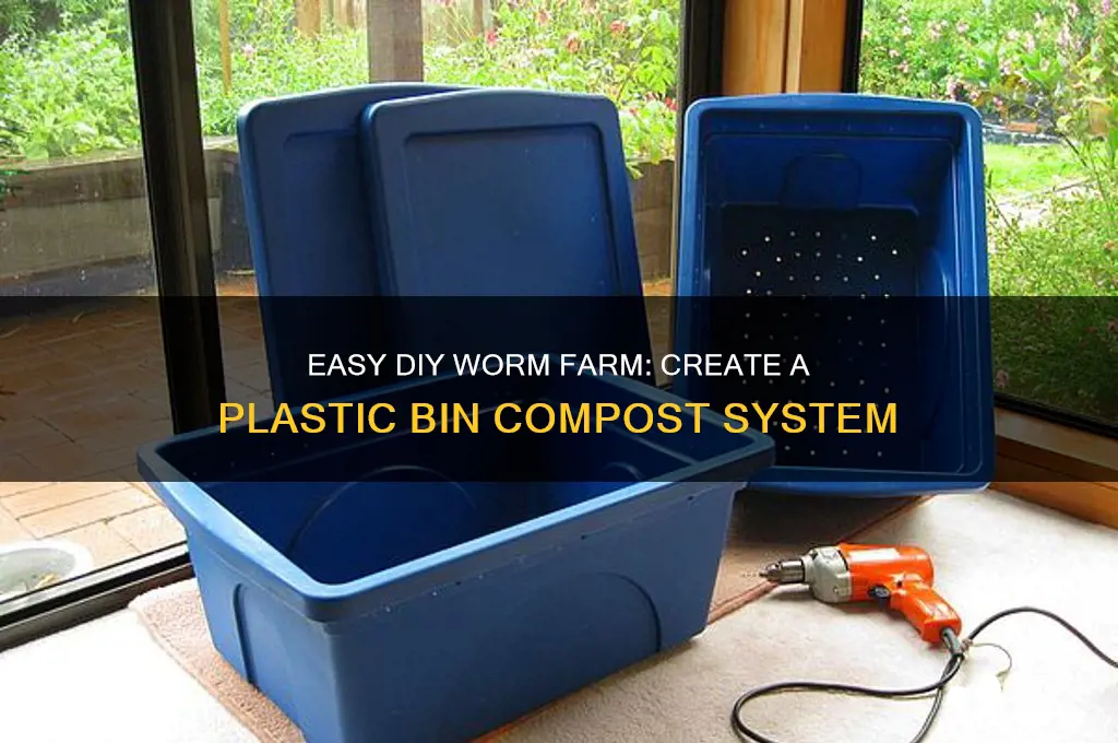 how to make a worm farm with plastic bins
