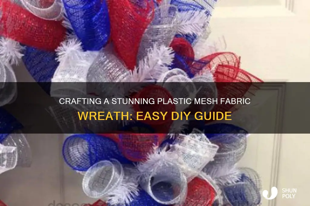 how to make a wreath out of plastic mesh fabric