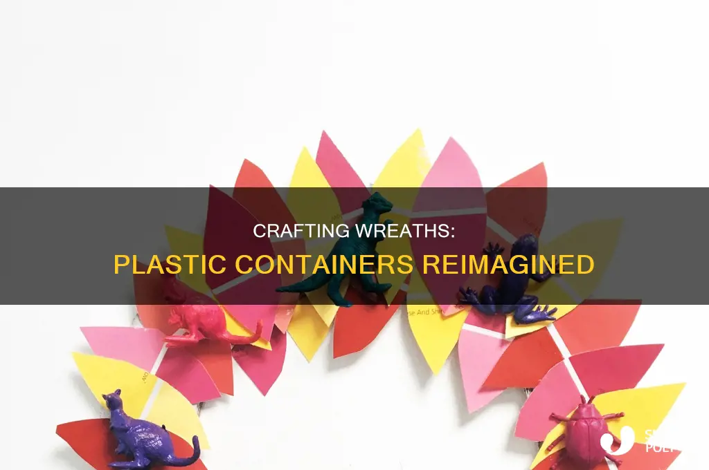 how to make a wreath with plastic containers