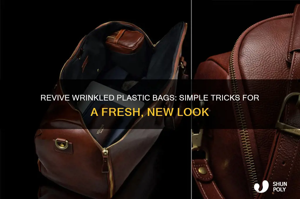 how to make a wrinkled plastic shopping bag look new