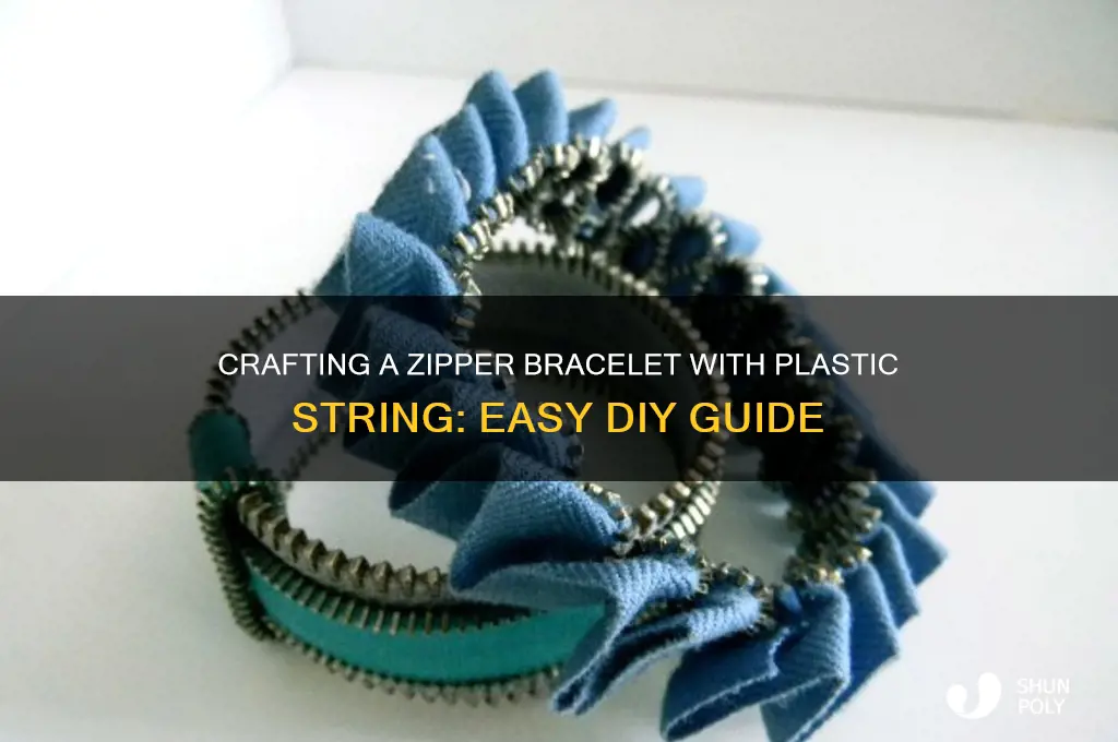 how to make a zipper bracelet with plastic string
